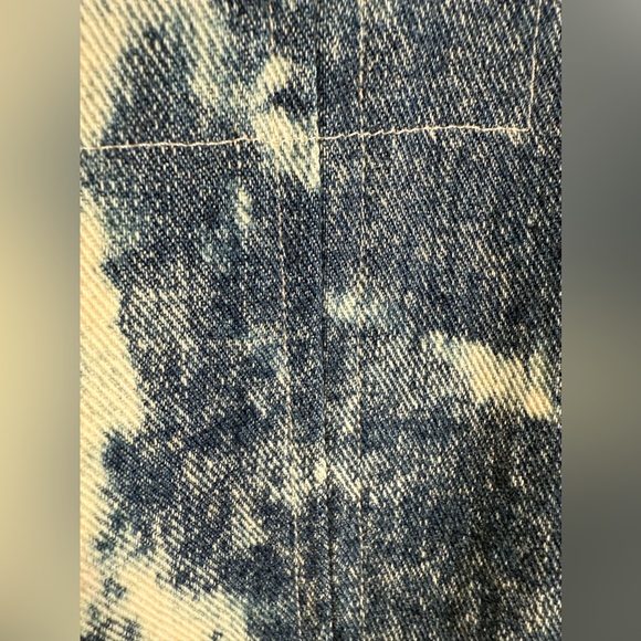 Custom Kimono Style Acid Wash Bleached Jean Denim Jacket - Picture 8 of 12